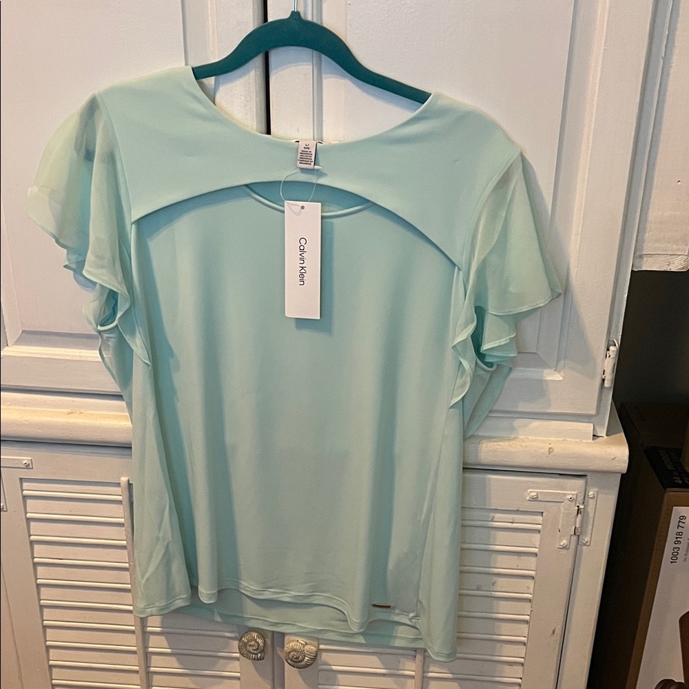 Calvin Klein Women's Soft Blue Blouse
